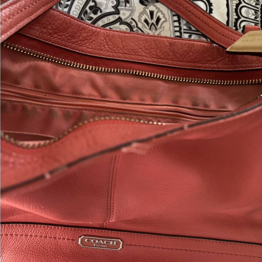 Coach Coral Leather Tote Bag